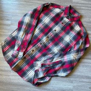 Woolrich Men's Small Red Black Vintage Flannel